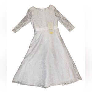 Blush by US Angels white lace girls dress size XS 5/6